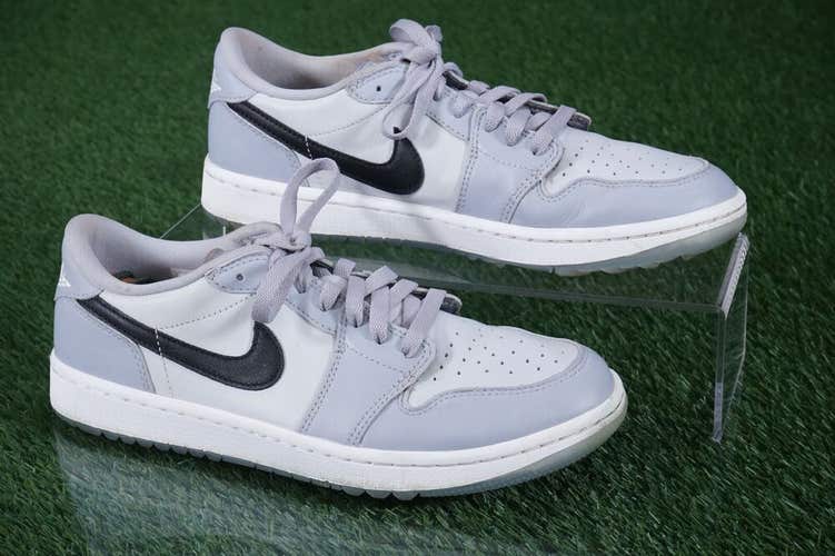 NIKE AIR JORDAN 1 LOW MENS 8.5 GOLF SHOES, WOLF GREY ~ DD9315-002