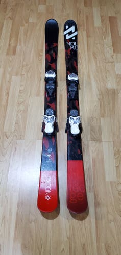 Used Volkl 138 cm All Mountain Ledge Skis With Bindings adjustable 4.5