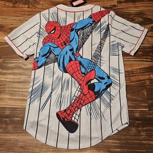 NEW Marvel The Amazing Spider-Man Baseball Jersey Movie Promo New With Tag Large
