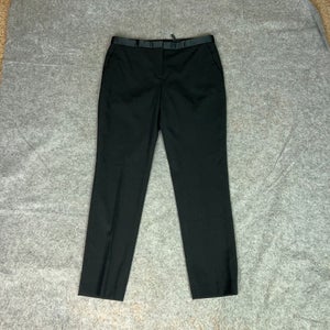 Theory Womens Pants 10 Black Wool Blend Trousers Formal Office Classic Corp