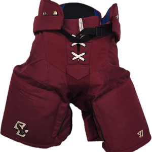 Warrior Covert QRE Pro Stock Custom Hockey Pants Maroon Medium BC NCAA Used (2)(13154)