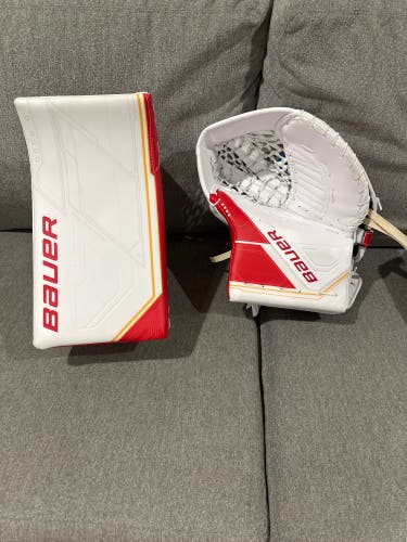 New  Bauer Pro Stock Mach Glove And Blocker
