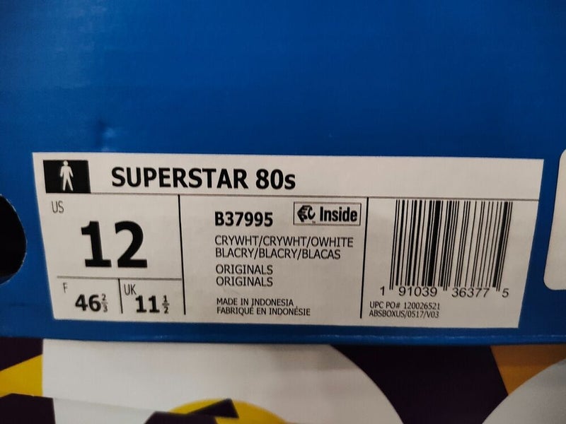 Size 12 - adidas Superstar 80s Crystal White | SidelineSwap | Buy