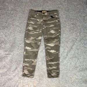 Democracy Women Jeans 8 Gray Brown Camo Skinny Denim Pant AB Technology Military