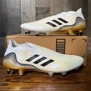 Adidas Copa Sense SG Soft Ground Cleats White Pearl Gold Mens Size 11 - HP7840