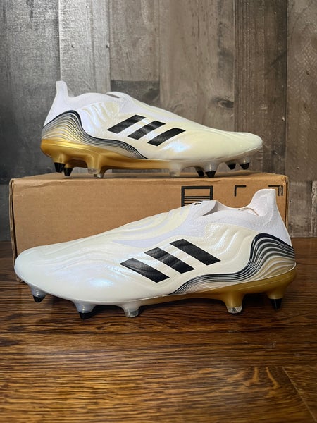 Adidas Copa Sense SG Soft Ground Cleats White Pearl Gold Mens Size 11 - HP7840