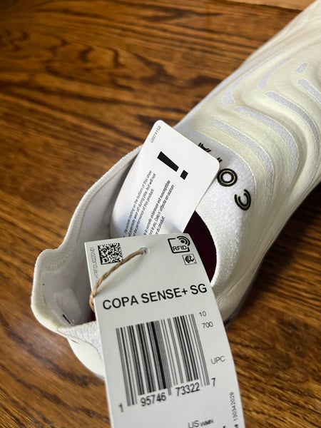 Adidas Copa Sense SG Soft Ground Cleats White Pearl Gold Mens Size 11 - HP7840