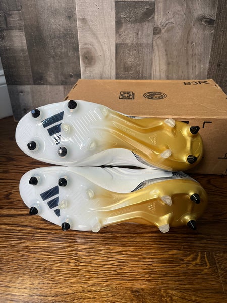 Adidas Copa Sense SG Soft Ground Cleats White Pearl Gold Mens Size 11 - HP7840