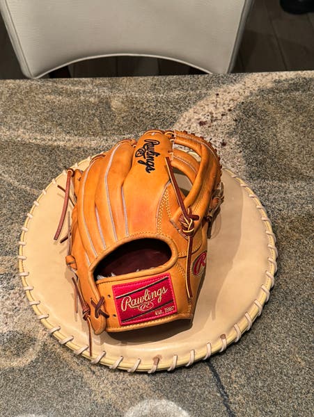 rawlings tt2 イニシャル刺繍あり、オーダー硬式未使用品 T.Tulowitzki Horween Rawlings TT2 11.5” Gold Patch Trade Only