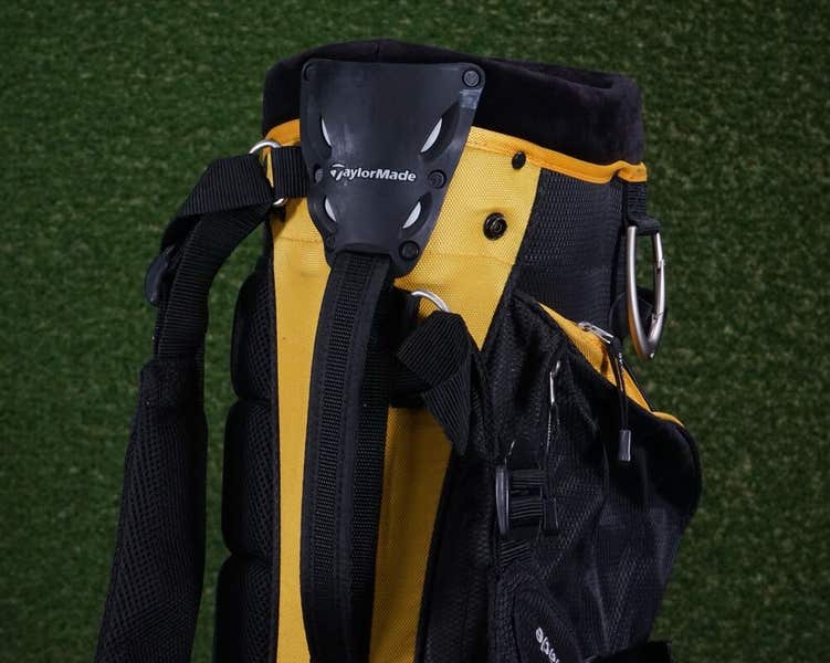 TAYLORMADE TM TK STAND BAG 6 WAY DIVIDERS GOLF BAG, BLACK / YELLOW