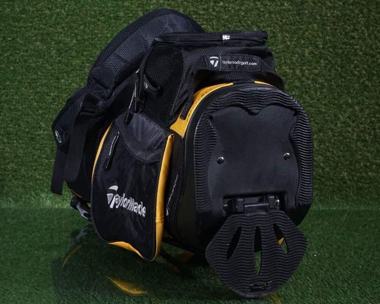 TAYLORMADE TM TK STAND BAG 6 WAY DIVIDERS GOLF BAG, BLACK / YELLOW
