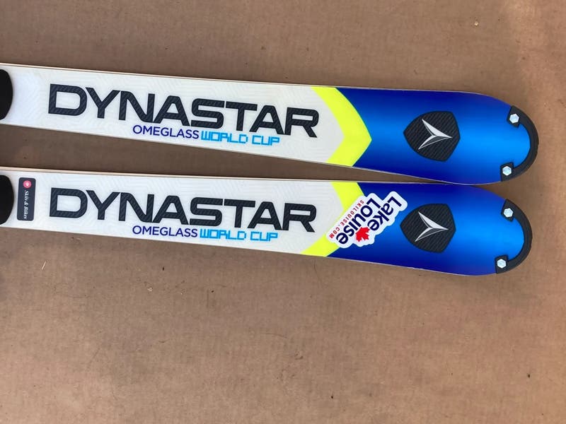 Used Dynastar OMEGLASS WORLD CUP 165 cm Racing Skis With Bindings