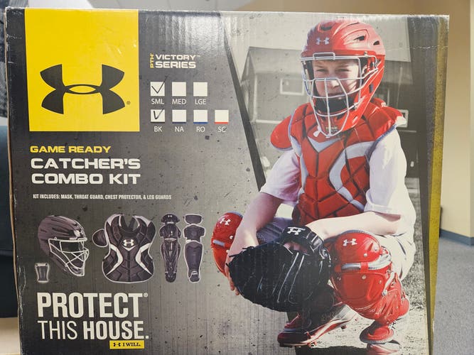 Used Youth Small: Ages 7-9 Under Armour PTH Victory Series Catcher's Set in Box