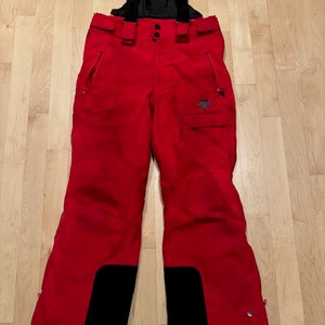 Red Used Unisex Youth Size 10 Descente Side zip Ski Pants