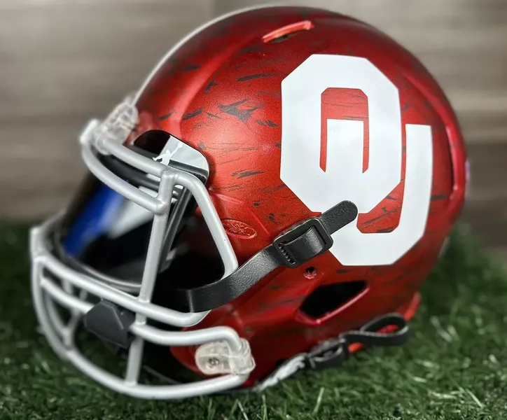 Ou Rough Rider Logo OKLAHOMA SOONERS Rough Riders Riddell SPEED Adult Full Size Football ...