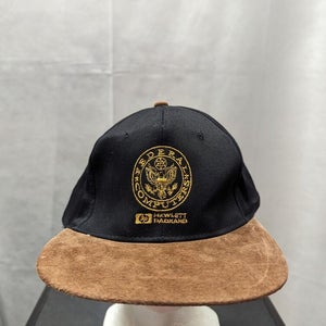 Vintage Federal Computers HP Hewlett Packard Leather Strapback Hat