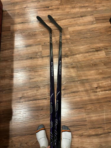 2 Pack New Custom Purple Senior Bauer Left Hand P92 77 Flex Vapor Hyperlite 2 Hockey Stick