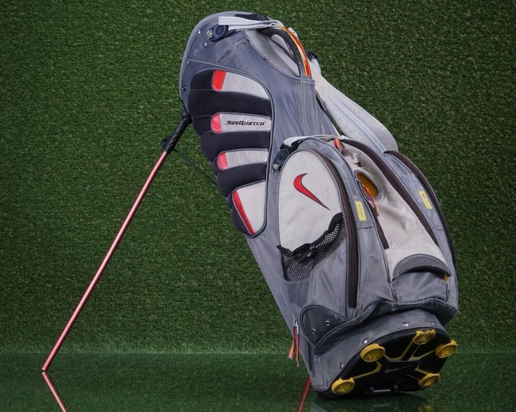 VINTAGE NIKE SASQUATCH TOUR STAND BAG 14 WAY FULL DIVIDERS GOLF BAG, HEAVY  USE!! SidelineSwap Buy and Sell on SidelineSwap