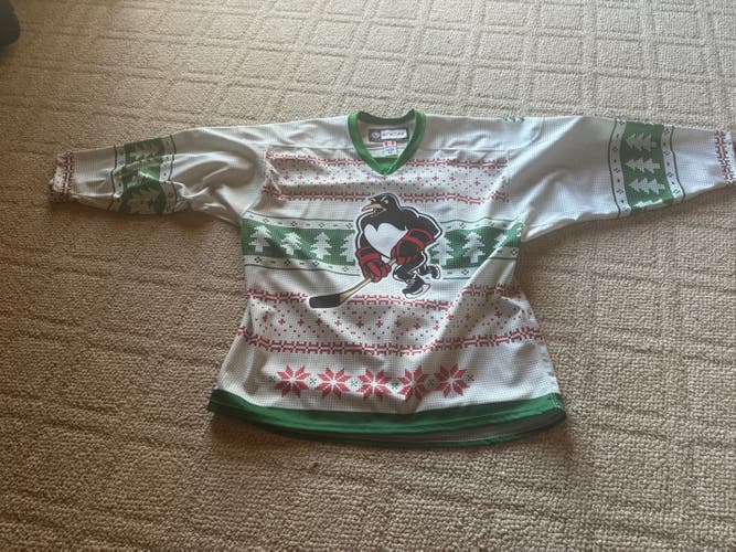 Wilkes Barre Scranton Penguins Ugly Sweater Christmas Jersey 2015
