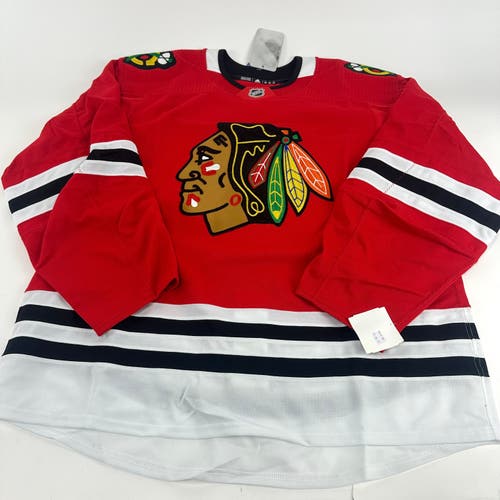 Brand New Red MIC Adidas Chicago Blackhawks Blank Game Jersey - Size 60