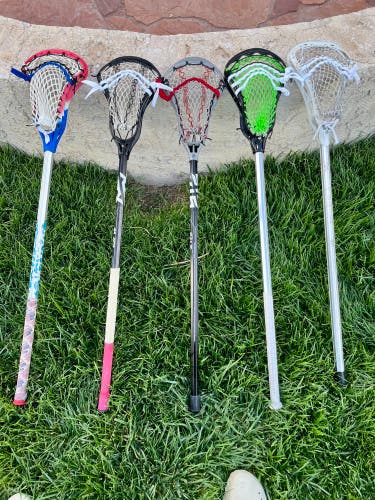 5 Beginner-HS Lacrosse Stick Bundle