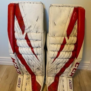 Used 2019 35" CCM Extreme Flex 4 Goalie Leg Pads Pro Stock