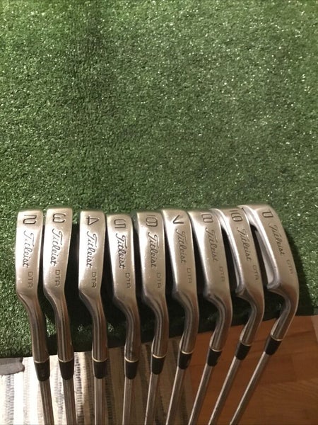 Titleist DTR Distance Through Research Irons Set (2-PW) Stiff Steel Shafts