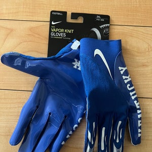 Nike Vapor Knit Football Gloves Kentucky Wildcats DX5240-417 Men’s Size 3XL