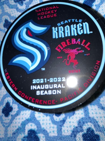 SEATTLE KRAKEN FIREBALL SHOT HOCKEY PUCK