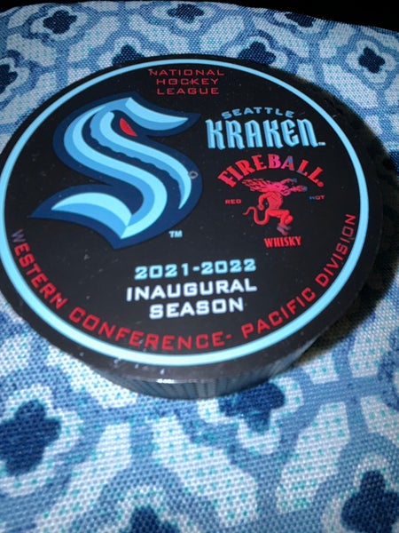SEATTLE KRAKEN FIREBALL SHOT HOCKEY PUCK