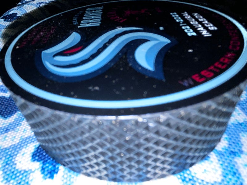 SEATTLE KRAKEN FIREBALL SHOT HOCKEY PUCK