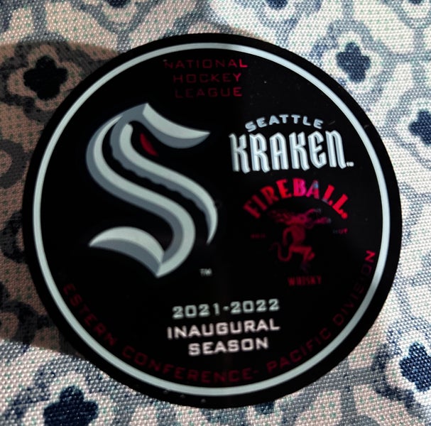 SEATTLE KRAKEN FIREBALL SHOT HOCKEY PUCK