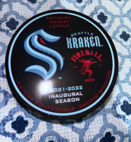 SEATTLE KRAKEN FIREBALL SHOT HOCKEY PUCK