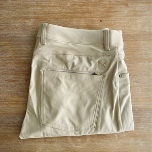 New Men's Puma 5-Pocket Beige/Tan Golf Pants 30x30
