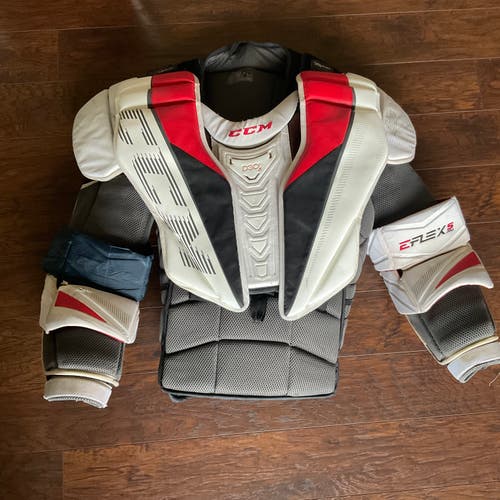 Used Large/Extra Large CCM Eflex 5 pro Goalie Chest Protector Pro Stock