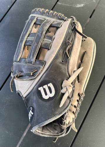 Wilson A2K 1799 Outfielder's Baseball Glove - Black/Gray - 12.75"