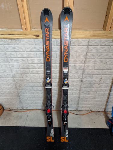 Used 2019 Unisex Racing 157 cm Dynastar Speed WC FIS SL Skis With Bindings Max Din 15