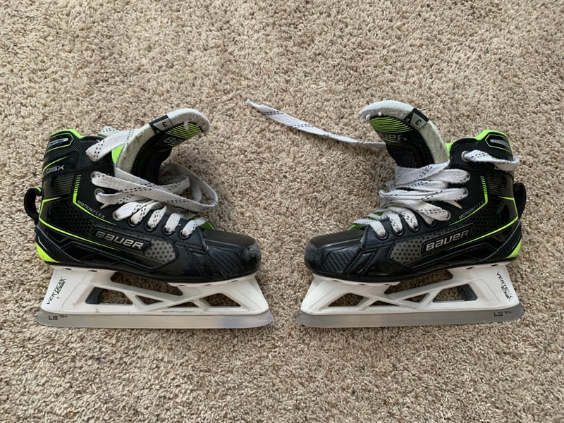 Used Junior Bauer GSX Hockey Goalie Skates Regular Width Size 3