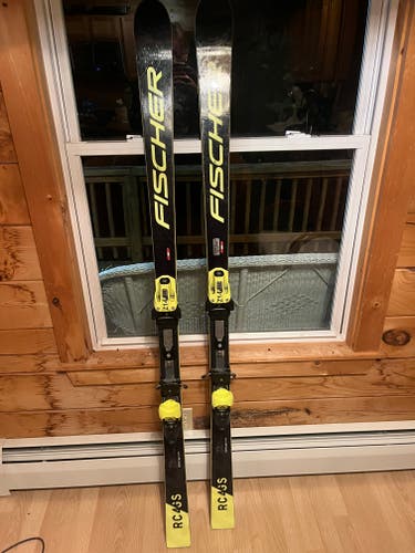 Used 2022 Men's Racing 173 cm Fischer RC4 World Cup GS Skis With Bindings Max Din 14