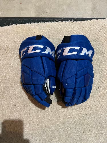 CCM GHTK Pro Stock Hockey Gloves 14" Vancouver Blue