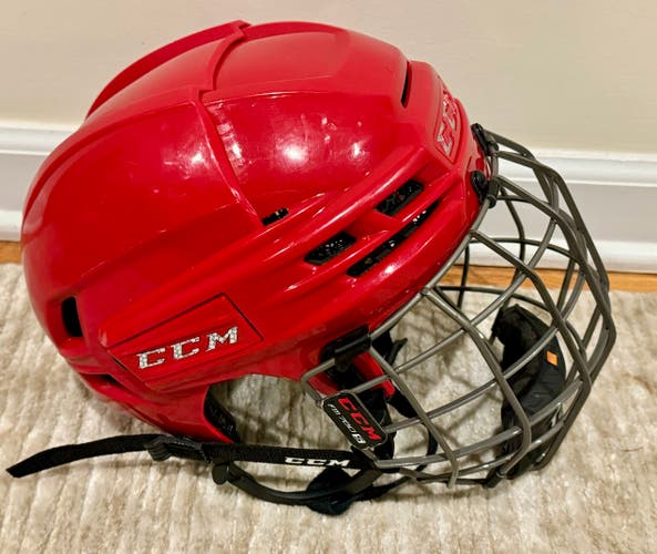 Medium CCM Super Tacks X Helmet with cage- Used but in great condition