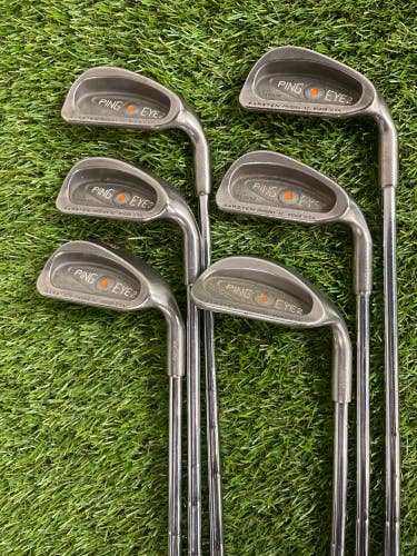 Ping Eye 2 Orange Dot Iron Set | 4-8 + SW | NO PW | Stiff Steel Ping Shafts