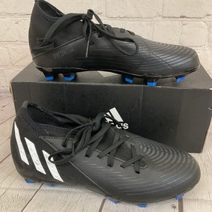 Adidas GW2360 Predator Edge.3 FG Youth Soccer Cleats Core Black White Red US 4