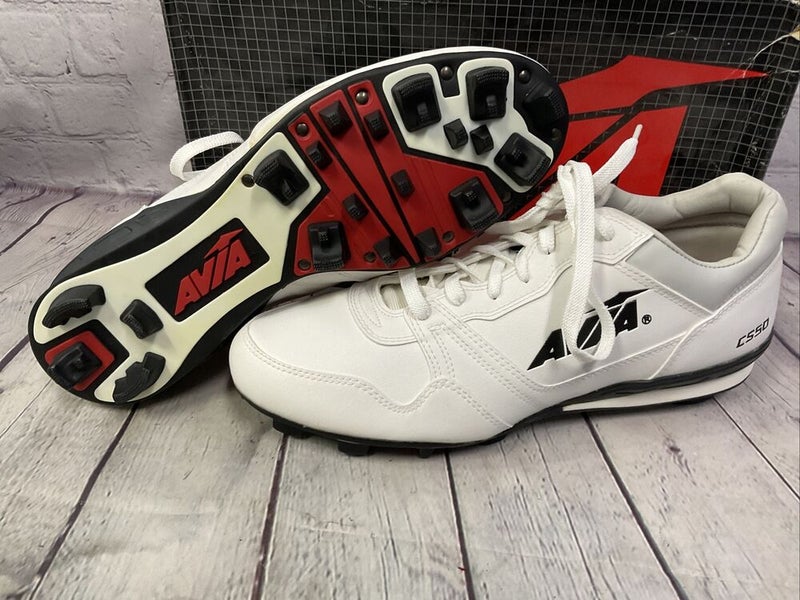 Avia CS-50MW Mens Baseball/Softball Cleats White Black Red US 8 M