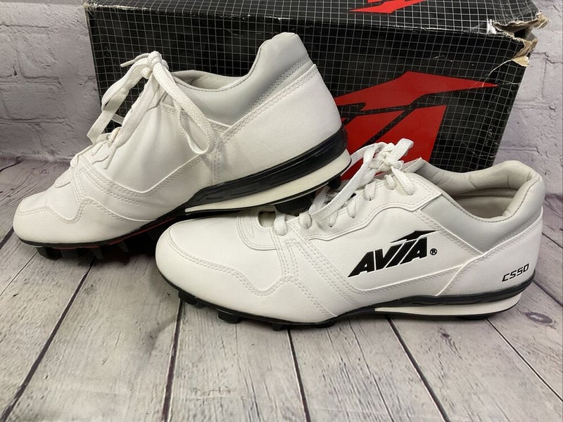 Avia CS-50MW Mens Baseball/Softball Cleats White Black Red US 8 M