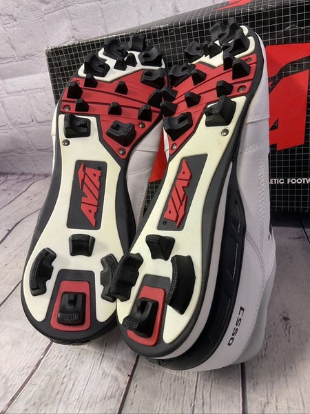 Avia CS-50MW Mens Baseball/Softball Cleats White Black Red US 8 M