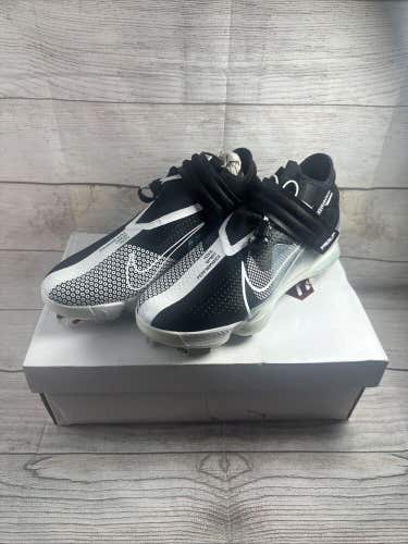 Nike Force Zoom Trout 7 Black & White OREO Baseball Cleats Sz 9.5 NEW CI3134 005