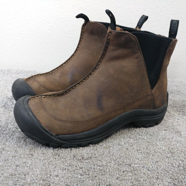 KEEN Salem Womens 10 Pull On Chelsea Ankle Boots Brown Nubuck Leather