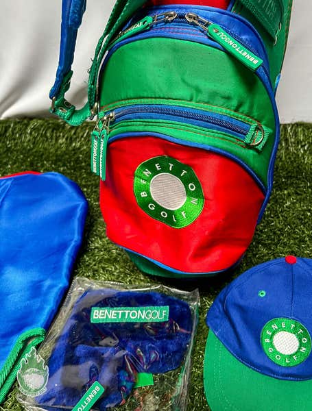 Used Benetton Golf United Colors Of Benetton Bag, Hat, Cover And