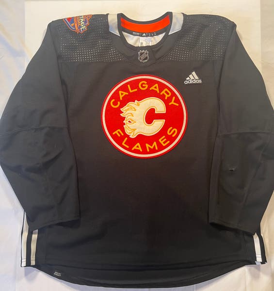 Calgary Flames 2023 Heritage Classic Adidas MiC 58 Practice Jersey